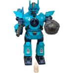 Giffy Oyuncak Interaktif Pilli Sesli Işıklı ve Müzikli Buhar Çıkartan Hareketli Pilli Robot 34 cm - Buhar Atan Müzikli Robot (Kırmızı-Turkuaz)
