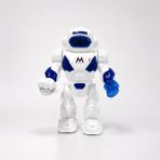 Giffy Oyuncak Işıklı Sesli Hareketli Robot Oyuncak 23 cm LED Efektli Pilli Dans Eden Akıllı Robot - Siyah
