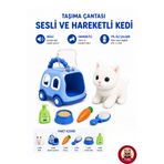 giffy Oyuncak Kedi Taşıma Çantalı Sesli Hareketli Pilli, Emekleme Oyuncağı Aksesuarlı Çocuklar İçin Eğitici Hayvan Sevgisi