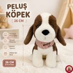 Giffy Oyuncak Peluş Kedi Köpek 26 cm Uyku ve Oyun Arkadaşı Yumuşak Hediyelik Sevimli Bebek Yastığı Sevgili Hediyesi - Kahverengi Uzun Kulak Köpek