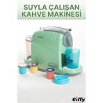giffy Oyuncak Sesli Işıklı Aksesuarlı Kahve Makinesi Seti - Evcilik ve Mutfak Oyun Seti