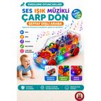 giffy Oyuncak Sesli Işıklı Müzikli Şeffaf Dişli Çarp Dön Oyuncak Araba – Pilli, Emekleme Oyuncağı, Hareketli Işıklı Bebek Arabası