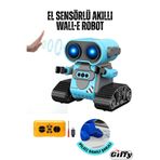 giffy Oyuncak Uzaktan Kumandalı El Sensörlü Akıllı WALL-E Robot Dahili Şarjlı Işıklı Sesli Fonksiyon Sarı