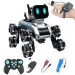 Giffy/Oyuncak 2.4 GhZ Uzaktan ve Bilekten Kumandalı Şarjlı 8 Teker Akrobat Robot Köoek Müzikli ve Led Işıklı Full Fonksiyon Akıllı Köpek Yavrusu Çift Kumanda Kontollü
