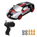 Giffy/Oyuncak 4x4 Uzaktan Kumandalı Şarjlı Işıklı Drift Için Üretilmiş Araba Rc Yarış Arabası Full Fonksiyon 1:24 Ölçek 20 KM/H Hız Parkur Dubaları Ve Drift Tekerleri 500 Mah Batarya (Siyah-Kırmızı)