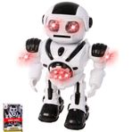 Giffy/Oyuncak Disk Atan Robot Pilli Işıklı Ve Müzikli 25 Cm Dev Robot Eğlenceli Etkileşimli Sesli Ve Hareketli Robot (Siyah)