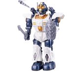 Giffy/Oyuncak İnteraktif Pilli Robot Işıklı Müzikli Sesli Dans Eden Roket Atan Robot (Beyaz)