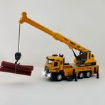 Giffy/Oyuncak İş Makinesi Sesli Işıklı Çek Bırak Vinç, Kule Vinç ve Kepçe 30 Cm Aksesuarlı Kapıları Açılan (Vinç)