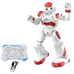 Giffy/Oyuncak Uzaktan Kumandalı El Sensörlü Akıllı Robot Şarjlı Led Işıklı Sesli Müzikli Moonwalk Dans (Kırmızı)