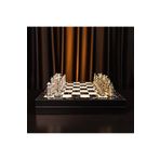 Gift Home Gifthome Büyük Boy Metal Osmanlı-bizans Satranç Takımı Parlak Ve Mermer Desenli Sandıklı Mdf Tahtası