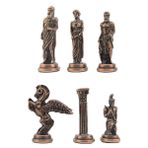 Gift Home Sadece Satranç Taşı İsteyene Büyük Metal Pegasus Figürlü Antik Satranç Taşı
