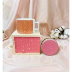 Gift Moda Işıltılı Kalp Kokulu Teneke Mum Ve Kutulu Kupa Set