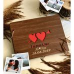 Gift Moda Kişiye Özel Love Tasarımlı Ahşap Kapaklı Fotoğraf Albümü