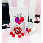 Gift Moda Süper Anne Tasarımlı Kupa Kalp Çikolata Ve Sert Kapaklı Defter