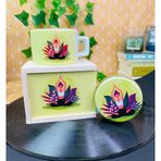 Gift Moda Yoga Girl Tasarımlı Kokulu Teneke Mum Ve Kutulu Kupa Hediye Seti