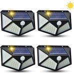 Gift Palace Hareket Sensörlü Güneş Enerjili Bahçe Otopark Işıkları Site Apartman Solar Ledli Aydınlatma 4 Adet - Siyah