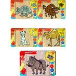 Gift Plus 5'li Eğitici-Öğretici Geometrik Blok Çocuk Eğitici Oyuncak Bultak Puzzle Yapboz Seti - Set 1