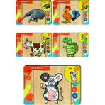 Gift Plus 5'li Eğitici-Öğretici Geometrik Blok Çocuk Eğitici Oyuncak Bultak Puzzle Yapboz Seti - Set 2