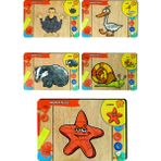 Gift Plus 5'li Eğitici-Öğretici Geometrik Blok Çocuk Eğitici Oyuncak Bultak Puzzle Yapboz Seti - Set 4