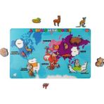 Gift Plus Dünya Hayvanları Eğitici Çocuk Bultak Yapboz Puzzle (25X40 Cm) - Seri 1