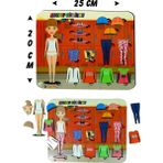 Gift Plus Eğitici-Öğretici Kız Kıyafet Giydirme Oyunu Bultak Yapboz Puzzle Oyuncak