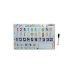 gift plus İngilizce Matematik Öğrenme Panosu – Sayılar 1–20, İşlem Sembolleri, Yaz–Sil Alanlı Eğitim Seti