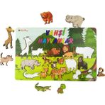 Gift Plus Katmanlı Çocuk Eğitici Oyuncak Bultak Yapboz Puzzle (25X40) - Vahşi Hayvanlar