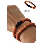 Gift Sellection Akik - Lav Taşı Bileklik , Turuncu Lav Taşı , Gerçek Doğal Taş