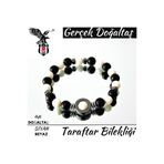 Gift Sellection Gerçek Doğal Taş Bileklik TARAFTAR BİLEKLİKLERİ SİYAH BEYAZ