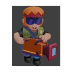 Giftbox3d BRAWL STARS BUSTER KARAKTER FİGÜRÜ 20 CM