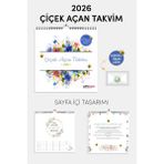 Giftcrea 2026 Yeni Yıl Takvimi Çiçek Açan Takvim - Masa ve Duvar Tipi, Tohum Zarfı Hediyeli