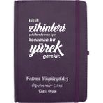 Giftcrea Kişiye Özel Defter , Öğretmenler Günü ve Özel Günler Için Hediye Defter , Özelleştirilebilir Defter - Mor - Mor
