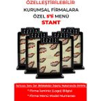 Giftcrea Özelleştirilebilir Çift Taraflı Pleksi Masa Üstü Menü Standı – Kurumsal Firmalara Özel Set - 5 Adet