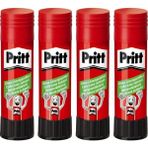 Gifted Pritt Renkli Stick Yapıştırıcı 11 gr 4 Adet Kolay Kullanım için Pratik Yapıştırıcı