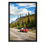 Giftgarden Resim çerçevesi A2 siyah, alüminyum çerçeve, 42 x 59,4 cm fotoğraflar, sertifikalar ve posterler için - Büyük poster çerçevesi, tekli fotoğraf çerçevesi
