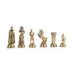 GiftHome Orta Boy Metal İngiliz Satranç Taşı Parlak