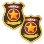 Giftideaworkshop Polis Doğum Günü Partisi Malzemeleri için 50 Polis Rozeti İsim Etiketi Etiketleri, Polis Etiketi Çıkartmaları Çocuklar için Polis Ofisi Çıkartmaları Öğretmen Ofisi Okul Süslemeleri.