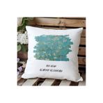 giftkonsept Almond Blossoms Baskılı Sanatsal Hediyelik Elyaf Dolgulu Dekoratif Yastık, QBY1123