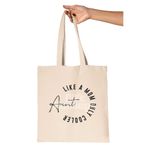 giftkonsept Aunt Eğlenceli Komik Hala Teyze Baskılı Hediye Organik Ham Bez Çanta