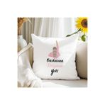 giftkonsept Başkasına İhtiyacım Yok Baskılı Motivasyon Hediyelik Elyaf Dolgulu Saten Dekoratif Yastık 28x28 cm, QBY1164