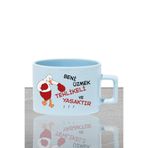giftkonsept Beni Üzmek Tehlikeli ve Yasaktır Baskılı Eğlenceli Hediyelik Pastel Renkli Dikdörtgen Kulplu Fincan, QBNF5413