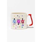 giftkonsept Coffee Baskılı Periyodik Tablo Hediyelik Kırmızı Kulplu Modern Seramik Kupa, QBLK1060