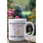 giftkonsept Dünyanın En Güzel Prensesi Ocakta Doğdu Baskılı Kız, Sevgili, Eşe Doğum Günü Hediyelik Kupa Bardak, QBM5986