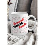 giftkonsept Efsaneler Martta Doğar Kırmızı Siyah Detay Baskılı Doğum Günü Hediyelik Kupa Bardak, QBM8264