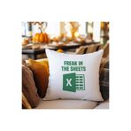 giftkonsept Freak In The Sheets Excel Baskılı Muhasebeci Hediyelik Elyaf Dolgulu Dekoratif Yastık, QBY1101