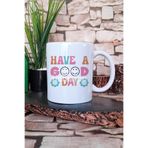 giftkonsept Have a good day 2 İyi Günler Dileği Hediyelik Baskılı Çay Kahve Sunum Kupa Bardak, QBM5190