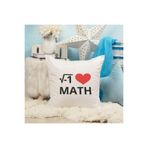 giftkonsept I Love Math Baskılı Elyaf Dolgulu Hediyelik Yastık 28x28 cm, QBY1074