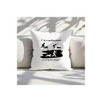 giftkonsept I'M A Professional Baskılı Hediyelik Elyaf Saten Dekoratif Yastık 28x28 cm, QBY1335