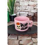 giftkonsept I'm dead inside İçsel Boşluk Komik Kare Kulplu Fincan Pembe Kupa Bardak, QBNF5121