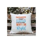giftkonsept I'M Not Arguing Explaining Why I'M Righth Baskılı Mühendis Hediyelik Elyaf Saten Dekoratif Yastık
